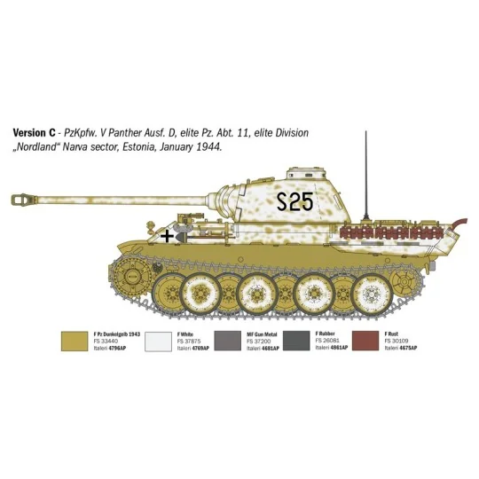 Maquette char Pz.Kpfw. V Panther Ausf. D 1/35 - Italeri 90290 - I90290 I90290-Maquette char Pz.Kpfw. V Panther Ausf. D 1/35 - Italeri 90290