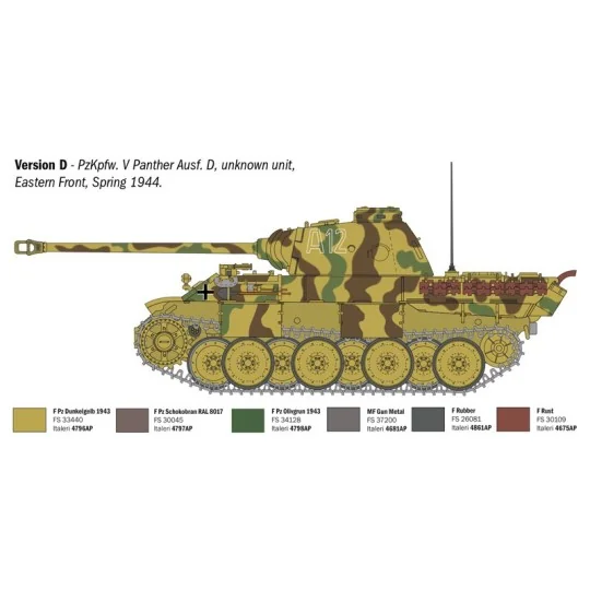 Maquette char Pz.Kpfw. V Panther Ausf. D 1/35 - Italeri 90290 - I90290 I90290-Maquette char Pz.Kpfw. V Panther Ausf. D 1/35 - Italeri 90290