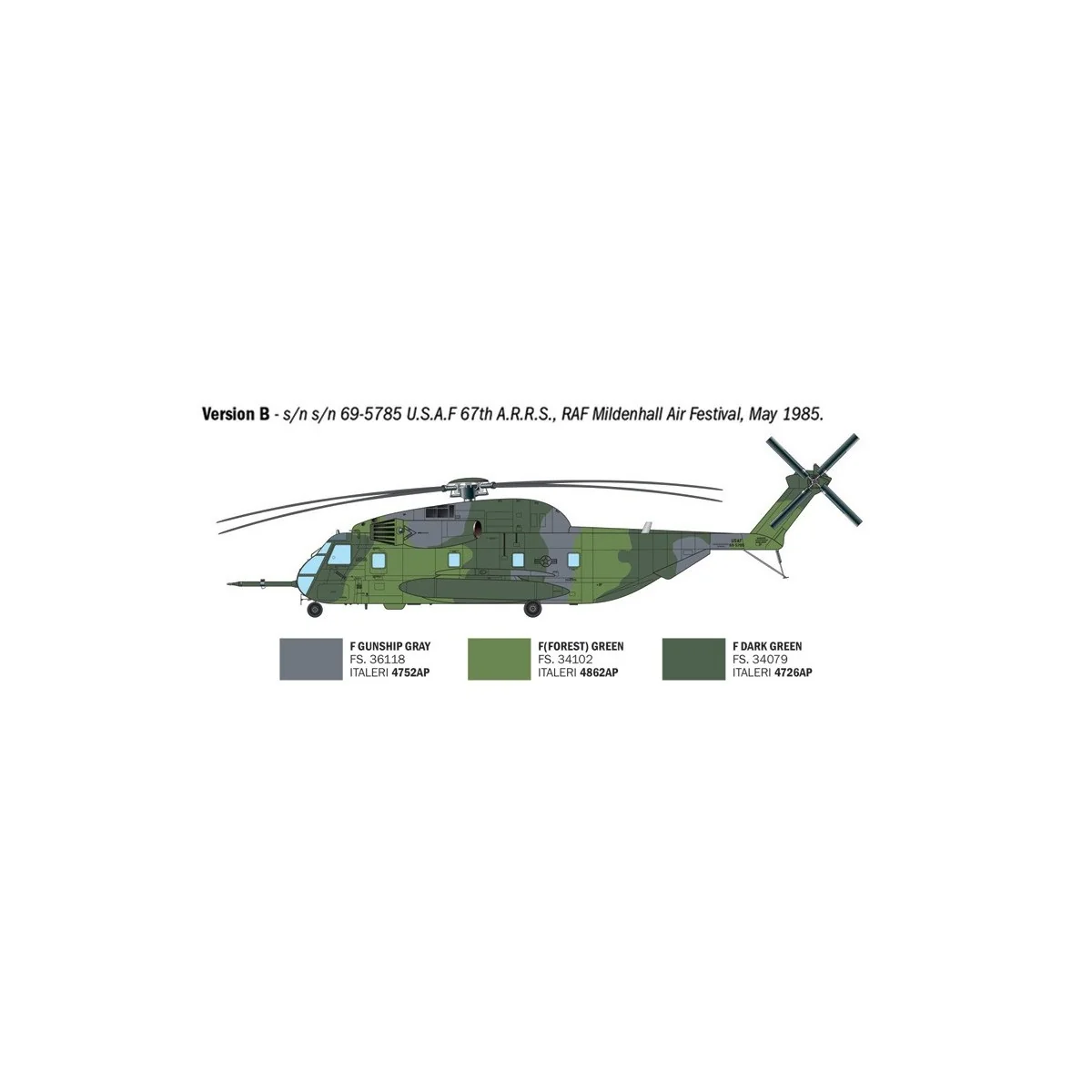 HH-53C Super Jolly Green Giant 1/72 Helicopter Model Kit - Italeri ...