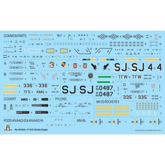 I90166-Maquette avion F-15E Strike Eagle 1/72 - Italeri 90166