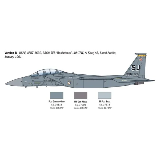 I90166-F-15E Strike Eagle 1/72 scale model airplane - Italeri 90166