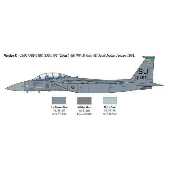 I90166-Maquette avion F-15E Strike Eagle 1/72 - Italeri 90166
