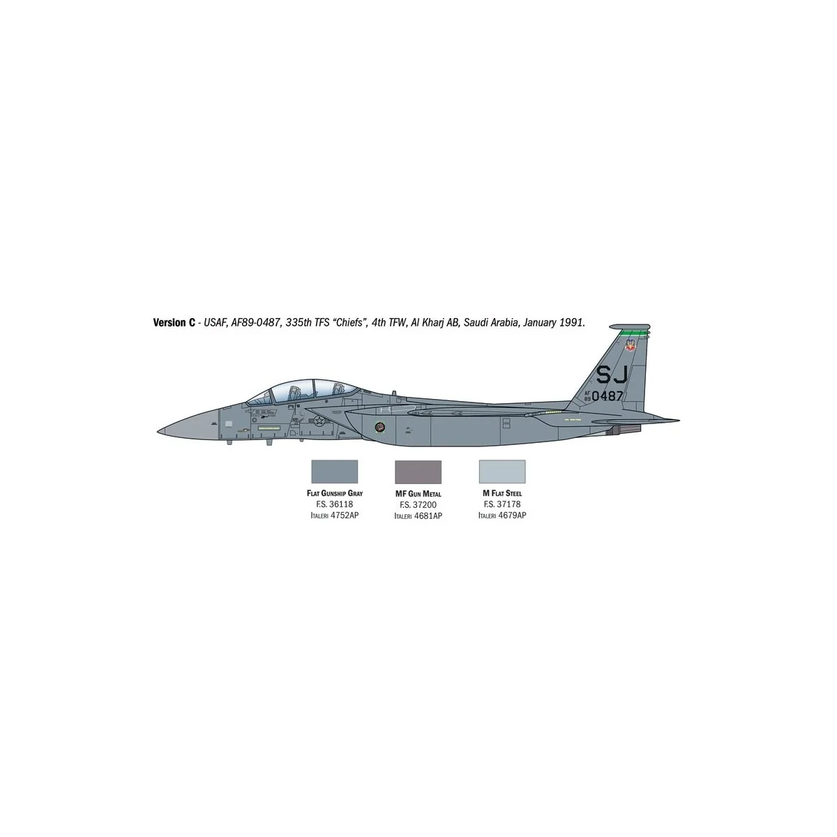Maquette avion F-15E Strike Eagle 1/72 - Italeri 90166 - I90166