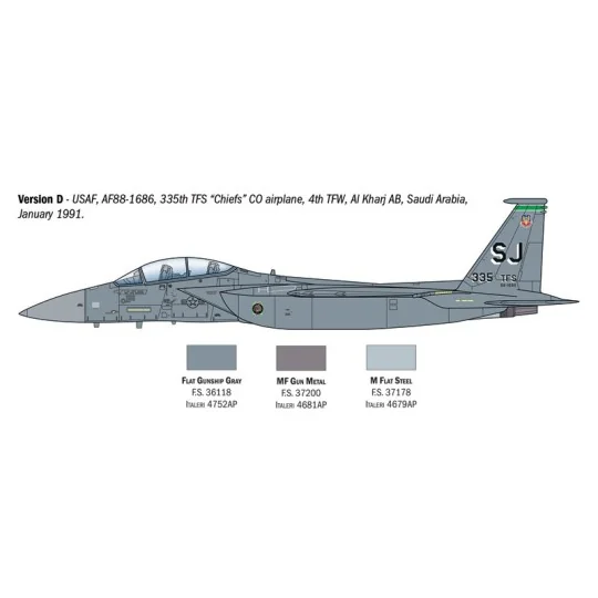 I90166-Maquette avion F-15E Strike Eagle 1/72 - Italeri 90166