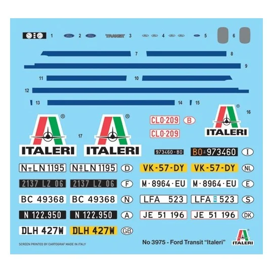 Ford Transit model kit "Italeri" 1/24 - Italeri 3975 - I3975 I3975-Ford Transit model kit "Italeri" 1/24 - Italeri 3975