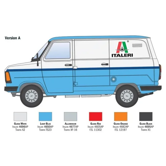 Ford Transit model kit "Italeri" 1/24 - Italeri 3975 - I3975 I3975-Ford Transit model kit "Italeri" 1/24 - Italeri 3975