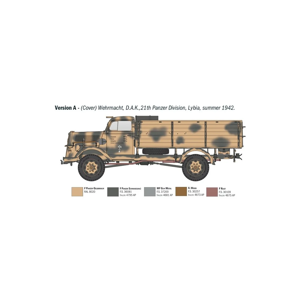 Maquette camion Kfz.305 Opel Blitz Typ A 4x4 1/35 - Italeri 6760 - ... Maquette camion Kfz.305 Opel Blitz Typ A 4x4 1/35 - Italeri 6760 - ...