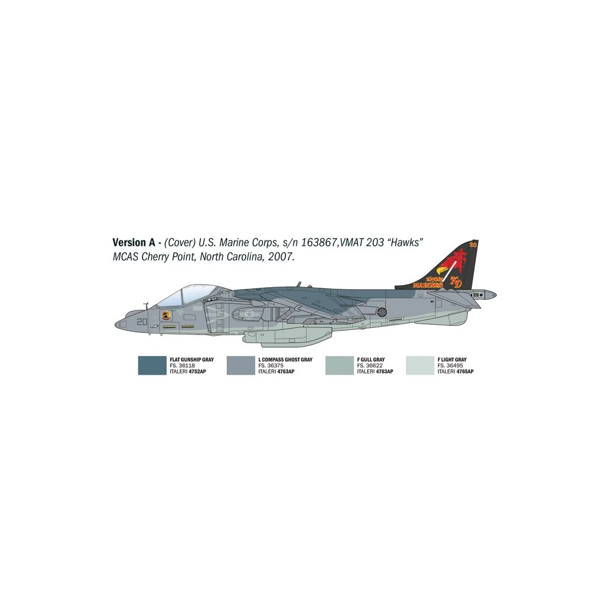 AV-8B Harrier II 1/72 aircraft model - Italeri 90193 - I90193
