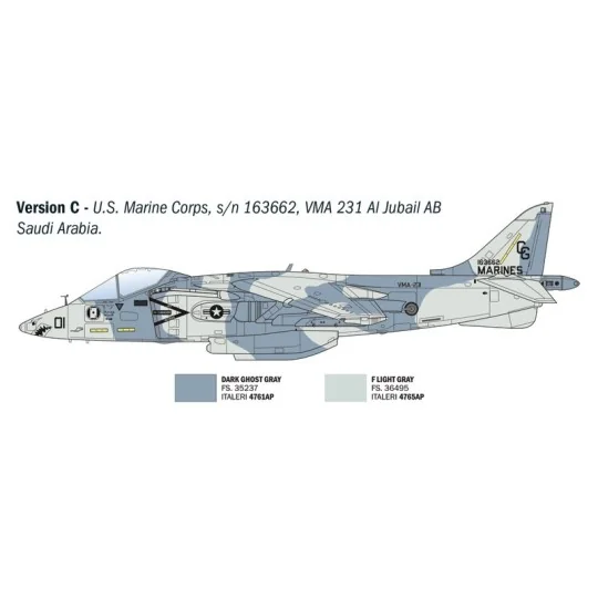 I90193-AV-8B Harrier II 1/72 aircraft model - Italeri 90193
