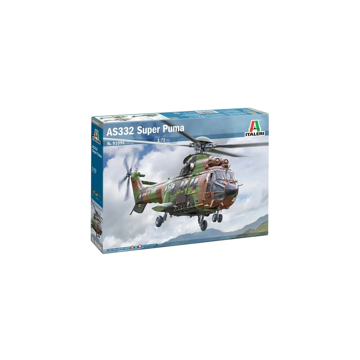 AS332 Super Puma helicopter model kit 1/72 scale - Italeri 91096 - I91096