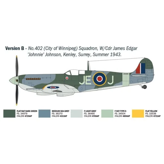 I2843-Spitfire Mk. IX Aces 1/48 aircraft model - Italeri 2843