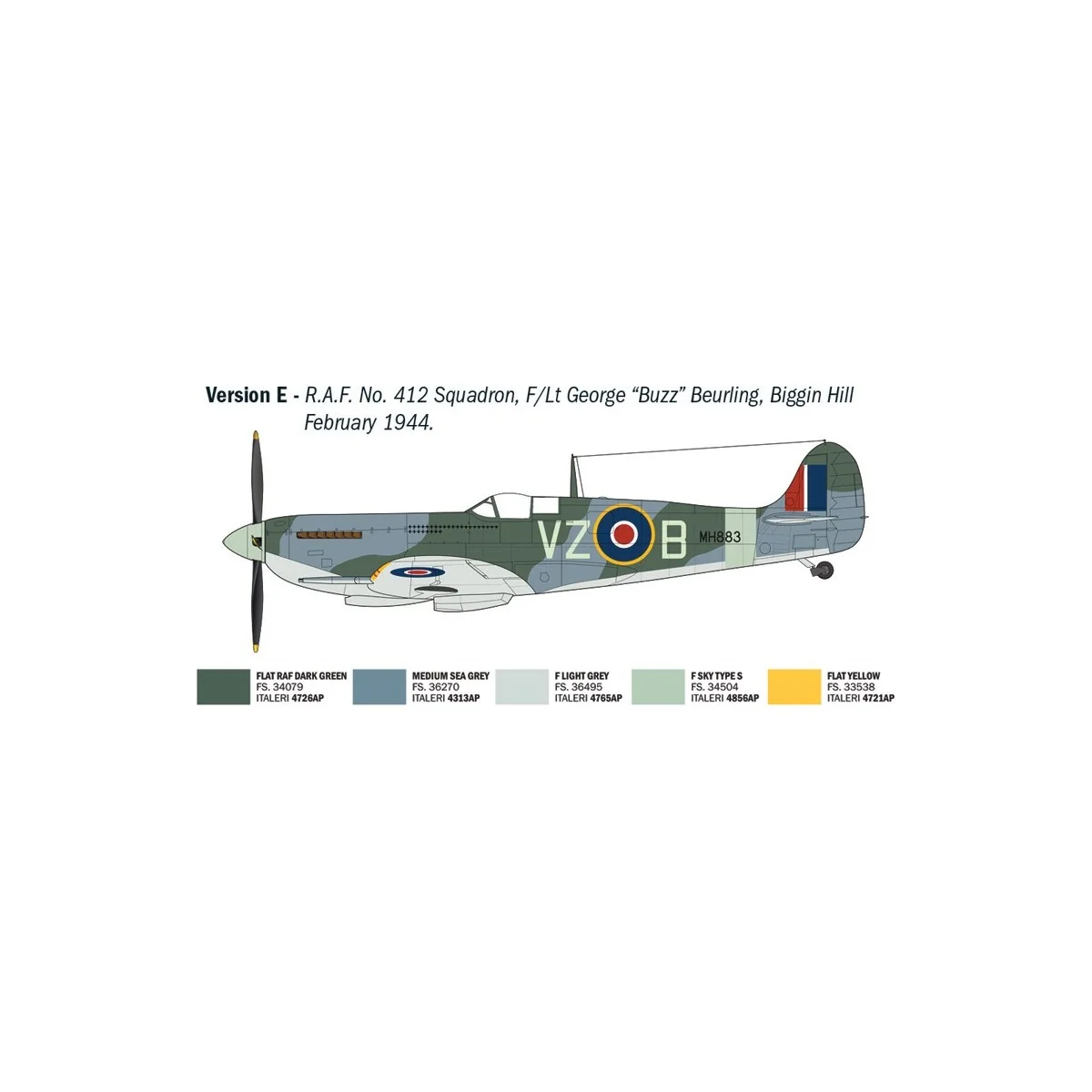 Maquette avion Spitfire Mk. IX Aces 1/48 - Italeri 2843 - I2843