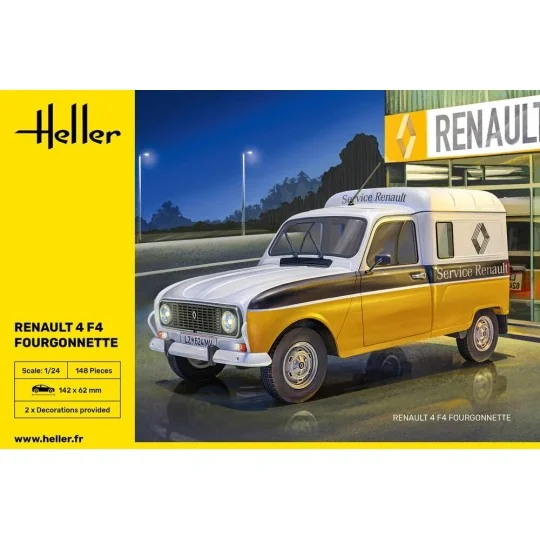 HEL-82700-Renault 4 F4 Van 1/24 scale model - Heller 82700
