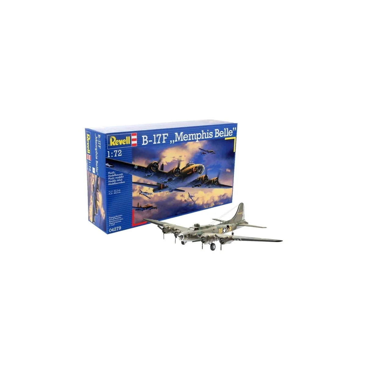 B-17F Memphis Belle 1/72 scale model airplane - Revell 04279 - 04297 B-17F Memphis Belle 1/72 scale model airplane - Revell 04279 - 04297
