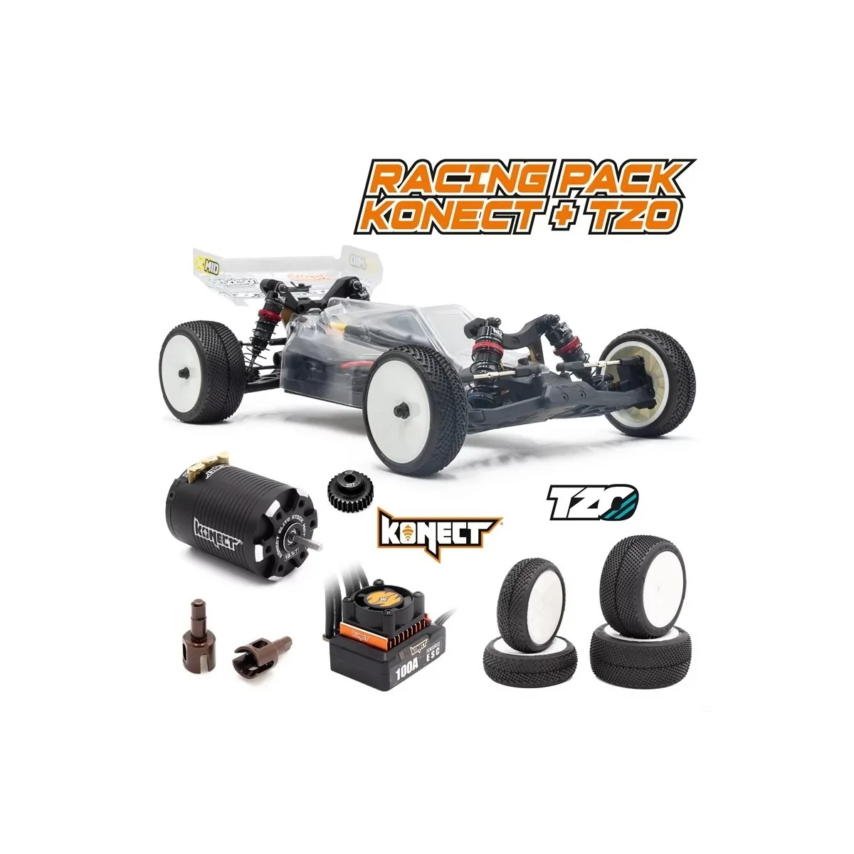 Buggy RC Hobbytech X-Mid 2WD 1/10 Combo Racing Pack Kit - 8.XMID.CO...