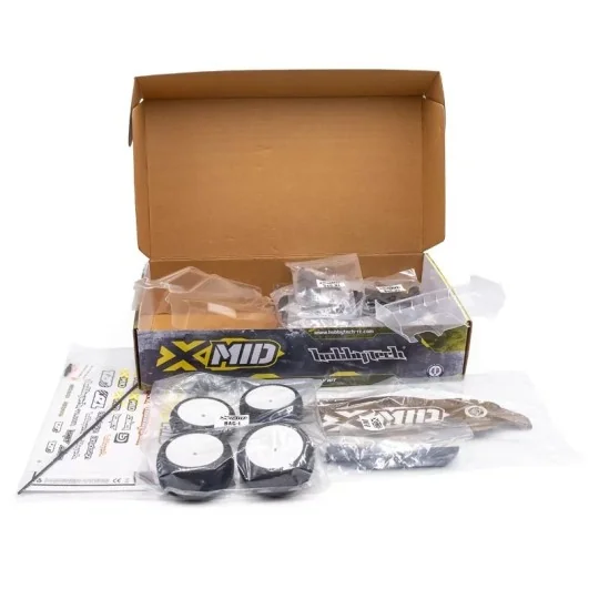 8.XMID.COMBO-RACE-Buggy RC Hobbytech X-Mid 2WD 1/10 Combo Racing Pack Kit