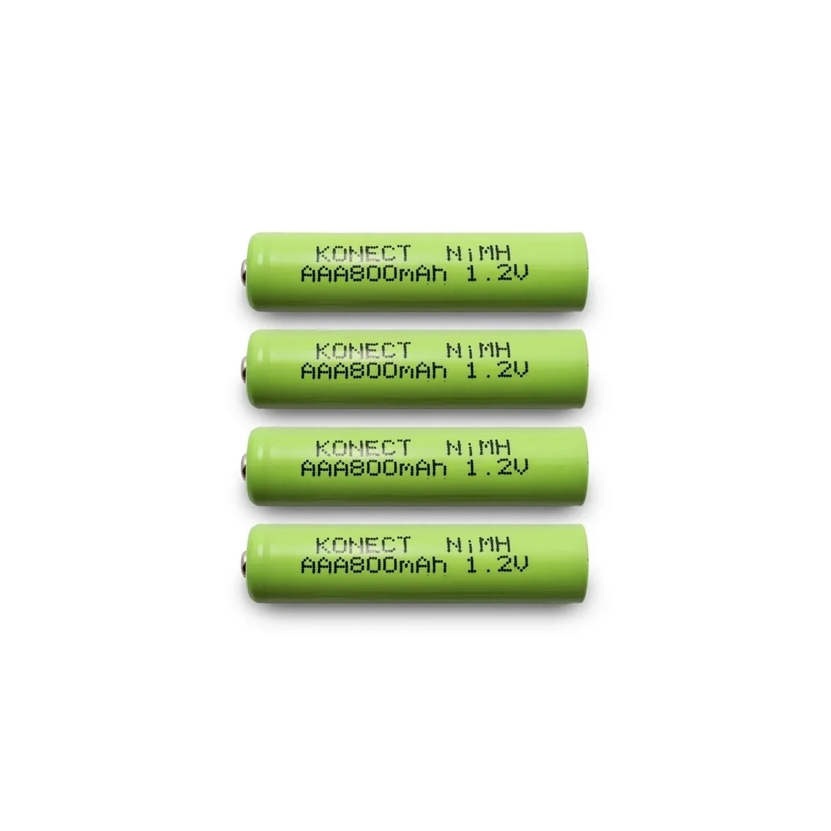 Pack de 4 accus NiMH AAA Konect 800 mAh avec boîte de rangement - K...