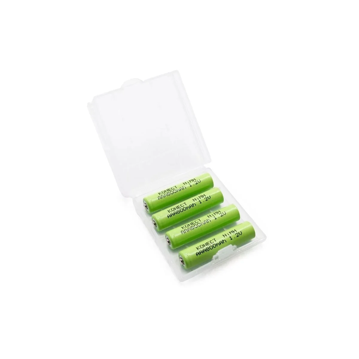 Pack of 4 Konect 800mAh AAA NiMH rechargeable batteries with storage case - K... Pack of 4 Konect 800mAh AAA NiMH rechargeable batteries with storage case - K...
