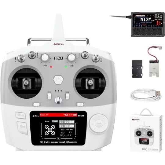 Radio Radiolink T12D 12 voies 2,4 GHz avec récepteur R12F - RDL-T12... RDL-T12D-R12F-Radio Radiolink T12D 12 voies 2,4 GHz avec récepteur R12F - RDL-T12D-R12F