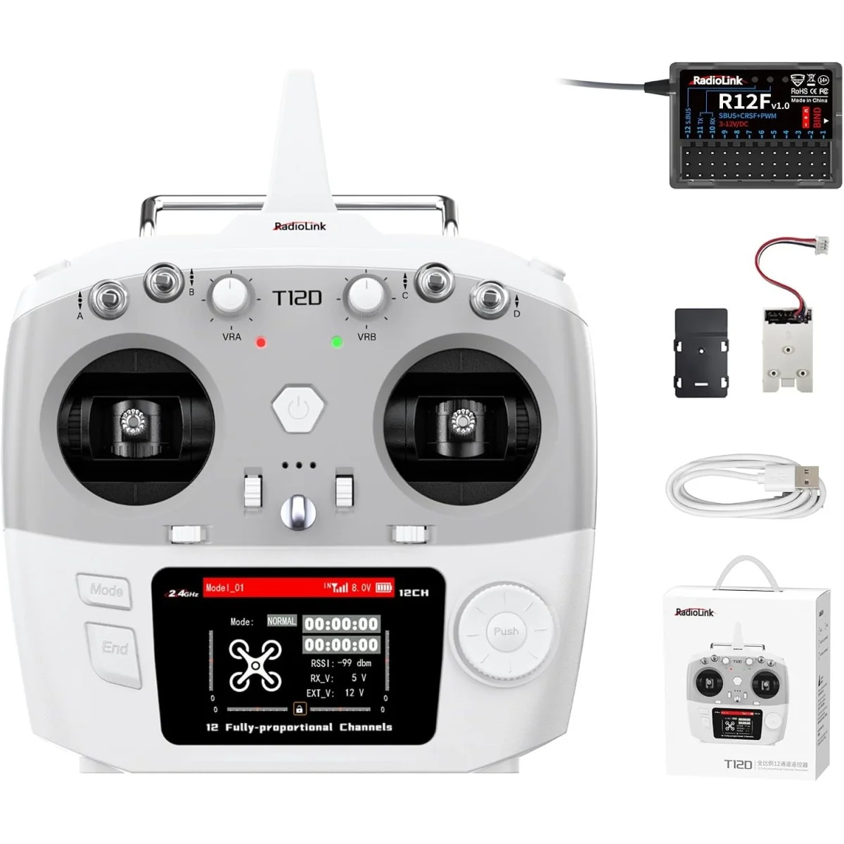 Radiolink T12D 12-channel 2.4 GHz radio with R12F receiver - RDL-T12... Radiolink T12D 12-channel 2.4 GHz radio with R12F receiver - RDL-T12...