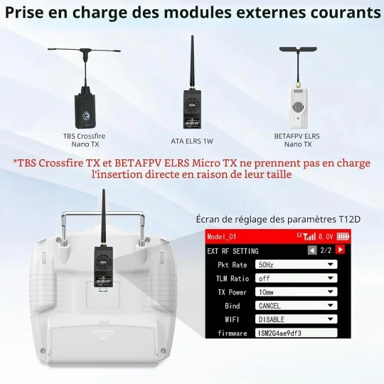 Radio Radiolink T12D 12 voies 2,4 GHz avec récepteur R12F - RDL-T12... RDL-T12D-R12F-Radio Radiolink T12D 12 voies 2,4 GHz avec récepteur R12F - RDL-T12D-R12F
