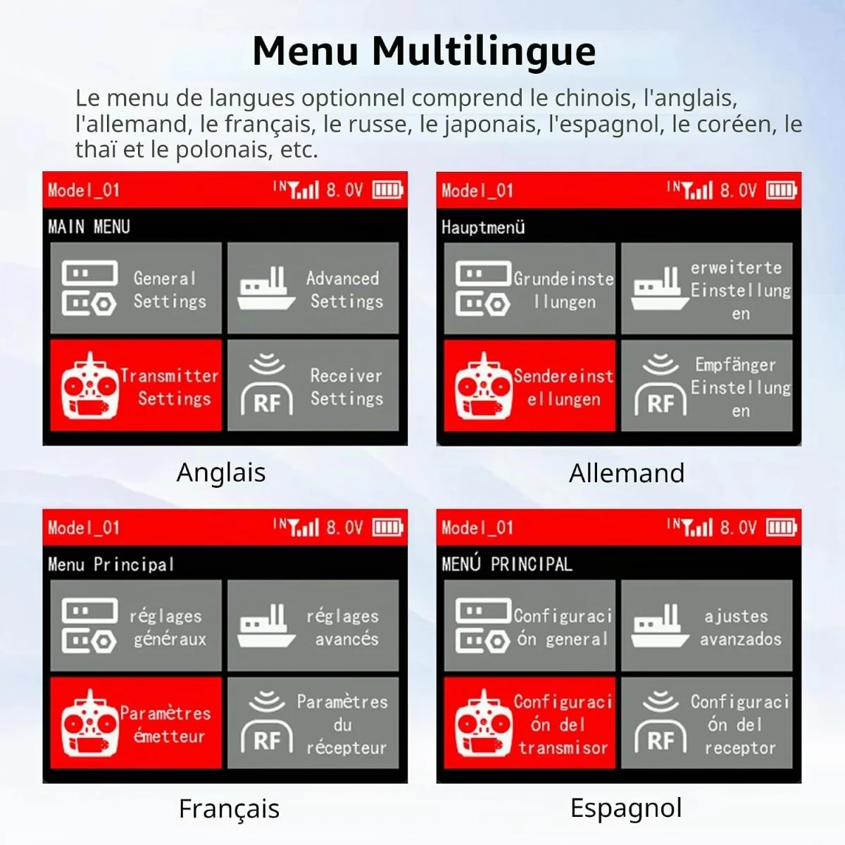 Radio Radiolink T12D 12 voies 2,4 GHz avec récepteur R12F - RDL-T12... Radio Radiolink T12D 12 voies 2,4 GHz avec récepteur R12F - RDL-T12...