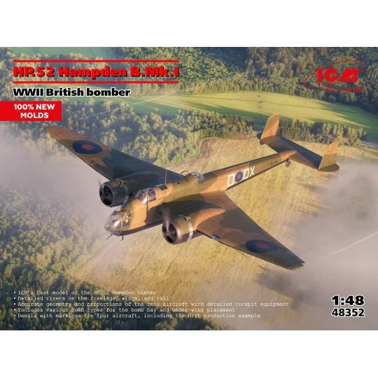 Maquette HP.52 Hampden B.Mk.I 1/48 - ICM 48352 - ICM-48352 ICM-48352-Maquette HP.52 Hampden B.Mk.I 1/48 - ICM 48352