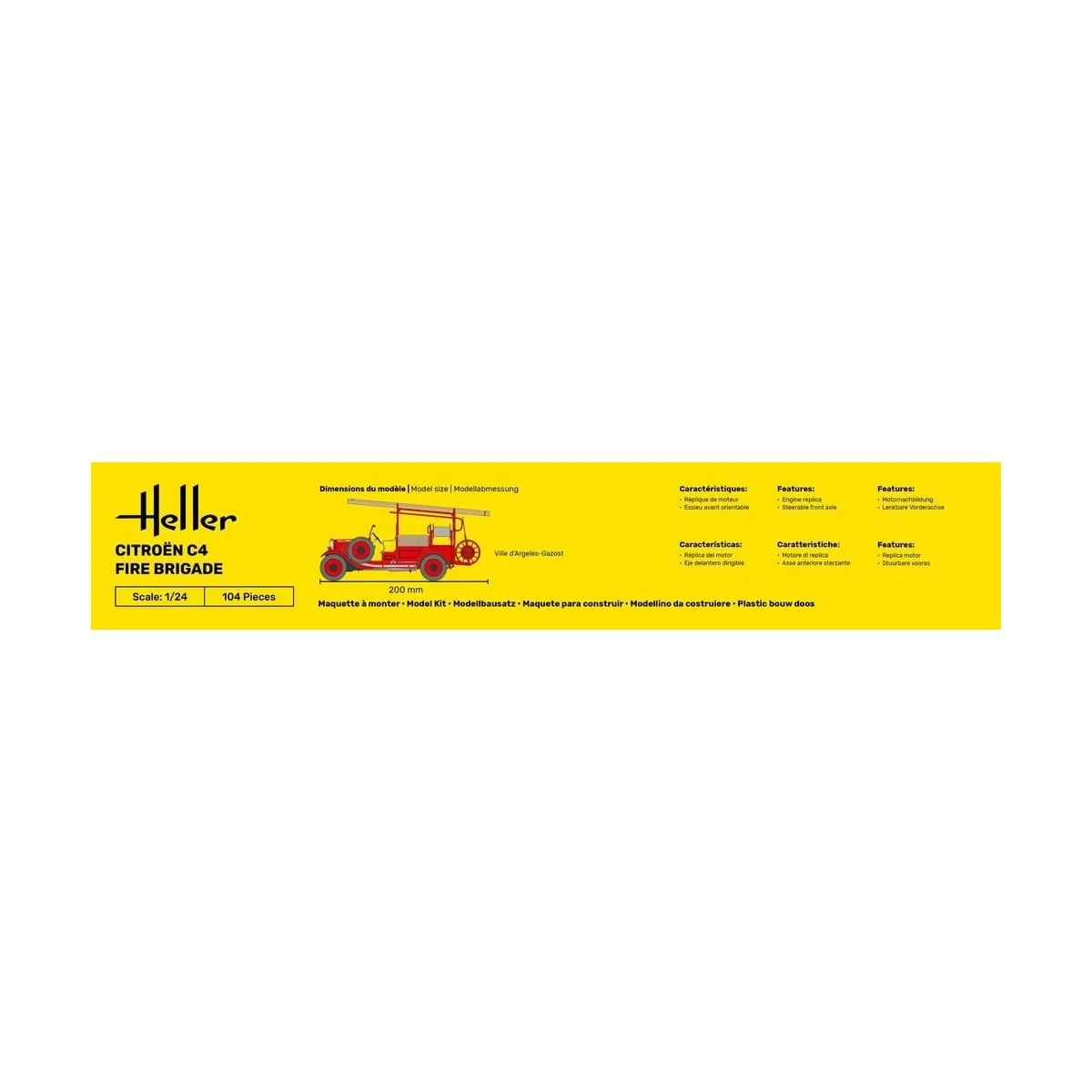 Maquette Citroën C4 Pompier 1/24 + colle et peintures - Heller 5673... Maquette Citroën C4 Pompier 1/24 + colle et peintures - Heller 5673...