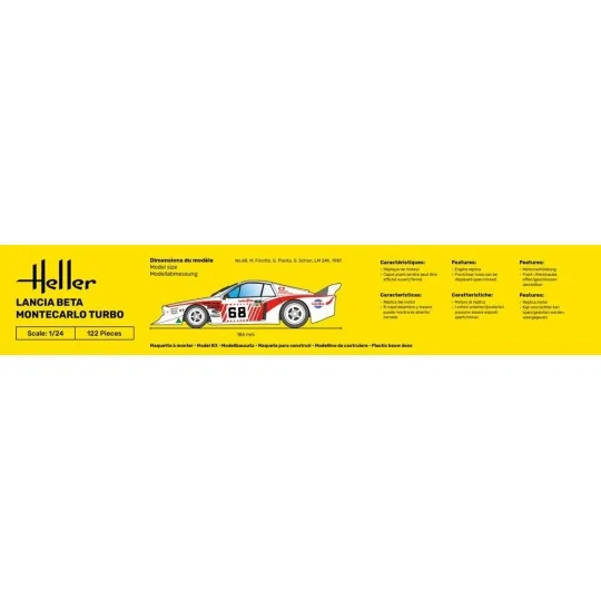 HEL-80741-Maquette Lancia Beta Montecarlo Turbo Gr.5 1/24 - Heller 80741