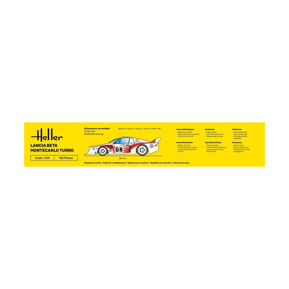 Maquette Lancia Beta Montecarlo Turbo Gr.5 1/24 - Heller 80741 - HE...