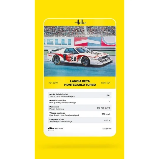 HEL-80741-Maquette Lancia Beta Montecarlo Turbo Gr.5 1/24 - Heller 80741