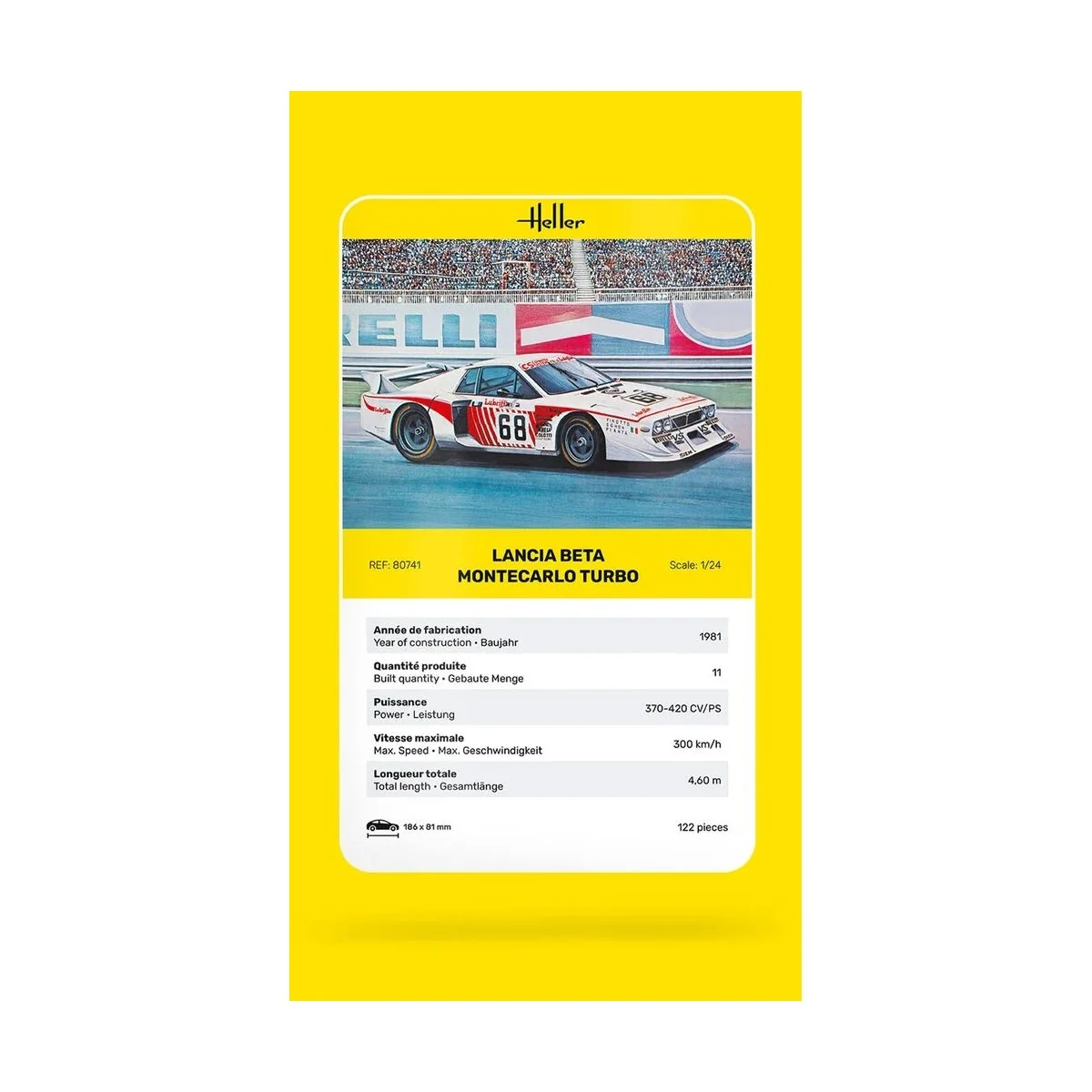 Maquette Lancia Beta Montecarlo Turbo Gr.5 1/24 - Heller 80741 - HE...