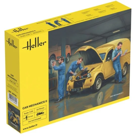 Car Mechanics II Mechanic Figures 1/24 Heller 82756 - HEL-82756 HEL-82756-Car Mechanics II Mechanic Figures 1/24 Heller 82756