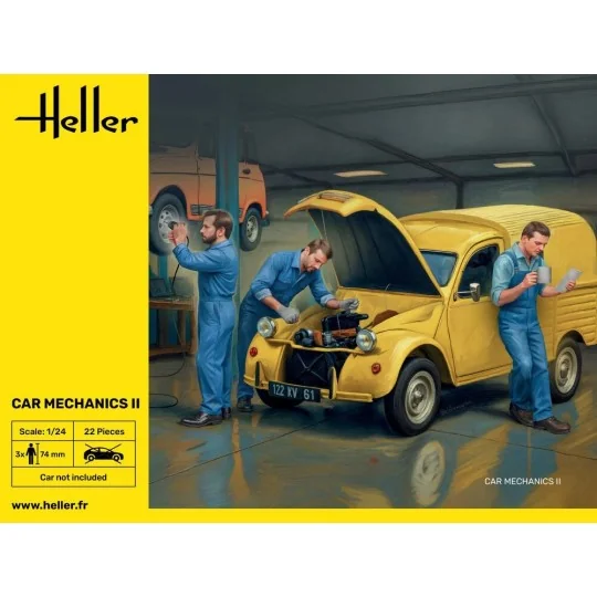 HEL-82756-Figurines mécaniciens Car Mechanics II 1/24 Heller 82756