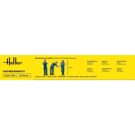HEL-82756-Figurines mécaniciens Car Mechanics II 1/24 Heller 82756