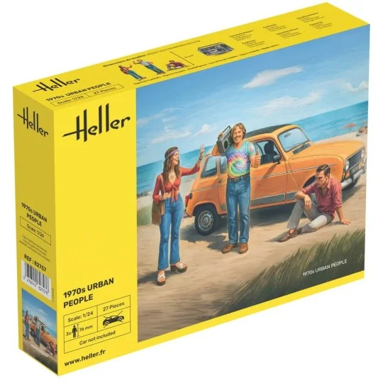 HEL-82757-1970s Townspeople Figurines 1/24 Heller 82757