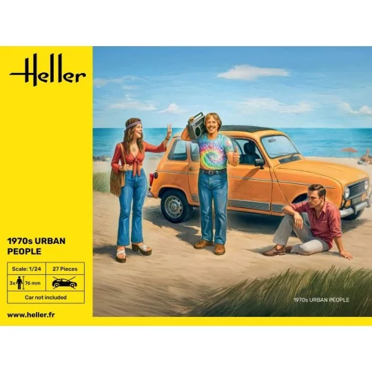 HEL-82757-1970s Townspeople Figurines 1/24 Heller 82757
