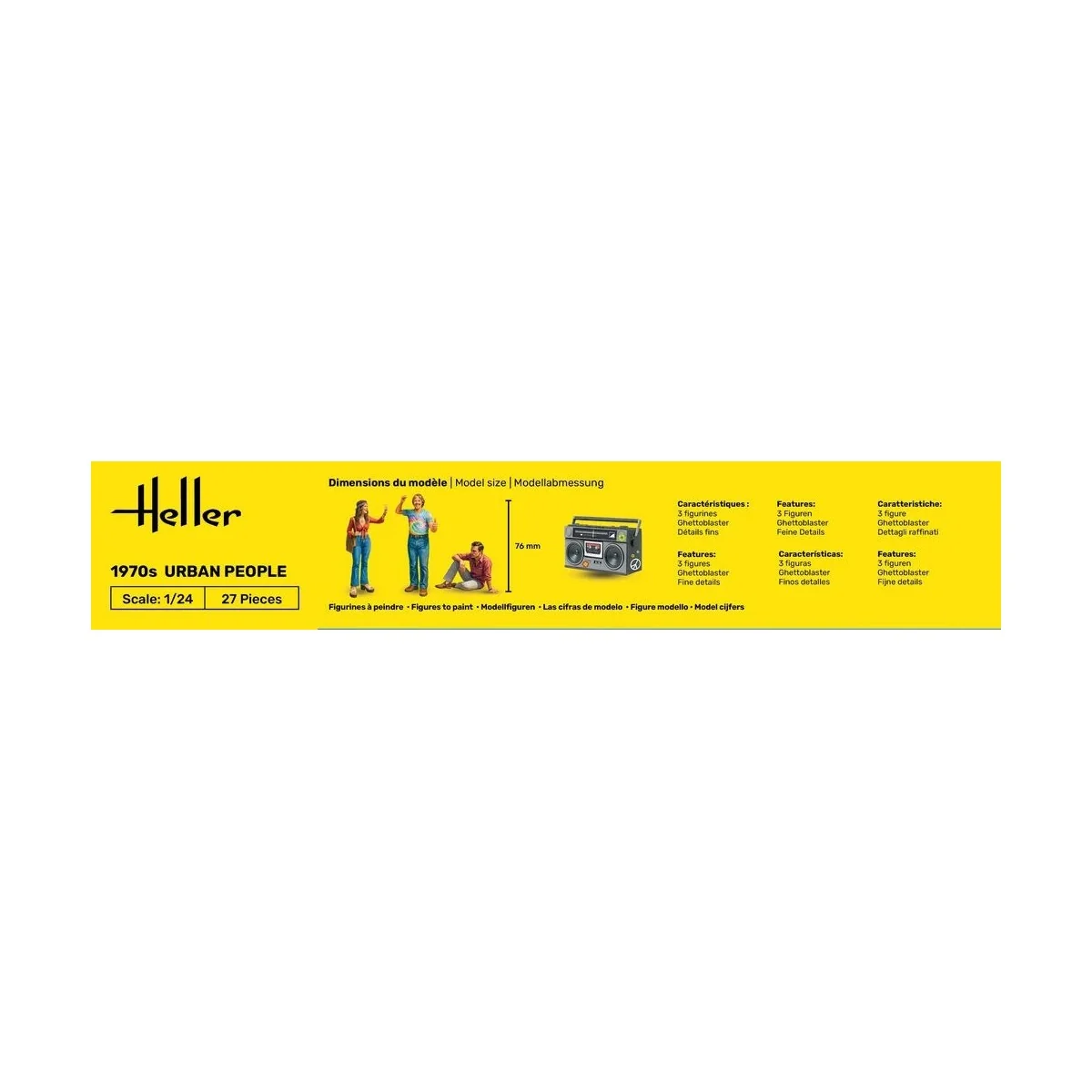 Figurines Citadins des années 1970 1/24 Heller 82757 - HEL-82757