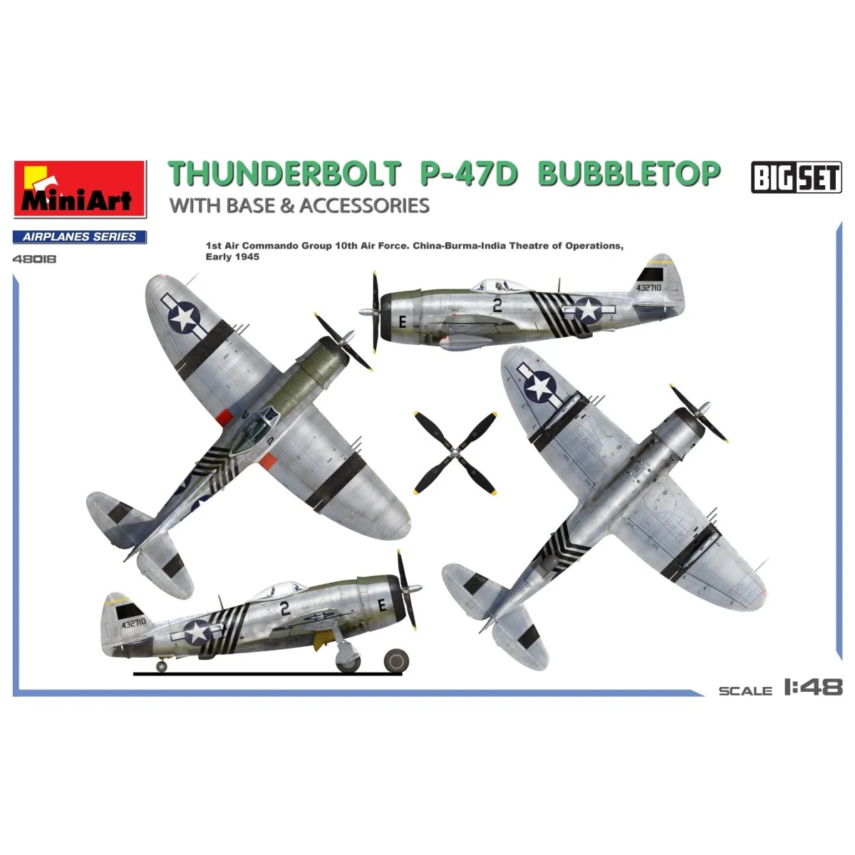 Maquette avion P-47D Thunderbolt Bubbletop avec base 1/48 MiniArt 4... Maquette avion P-47D Thunderbolt Bubbletop avec base 1/48 MiniArt 4...