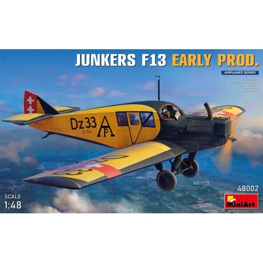 Junkers F13 Early Production Aircraft Model Kit 1/48 MiniArt 48002 ... MIN-48002-Junkers F13 Early Production Aircraft Model Kit 1/48 MiniArt 48002