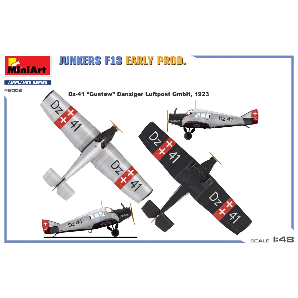 Maquette avion Junkers F13 Early Production 1/48 MiniArt 48002 - MI... Maquette avion Junkers F13 Early Production 1/48 MiniArt 48002 - MI...