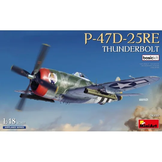 Maquette P-47D-25RE Thunderbolt Basic Kit 1/48 MiniArt 48009 - MIN-... MIN-48009-Maquette P-47D-25RE Thunderbolt Basic Kit 1/48 MiniArt 48009