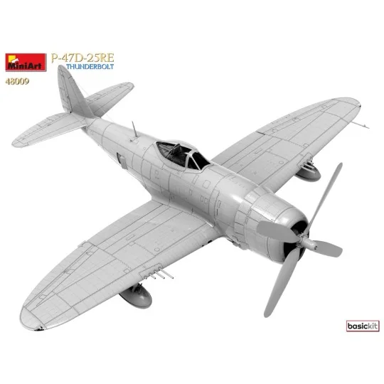 MiniArt P-47D-25RE Thunderbolt Basic Kit Plastic Model 1/48 - MIN-4... MIN-48009-MiniArt P-47D-25RE Thunderbolt Basic Kit Plastic Model 1/48