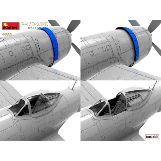 Maquette P-47D-25RE Thunderbolt Basic Kit 1/48 MiniArt 48009 - MIN-... MIN-48009-Maquette P-47D-25RE Thunderbolt Basic Kit 1/48 MiniArt 48009