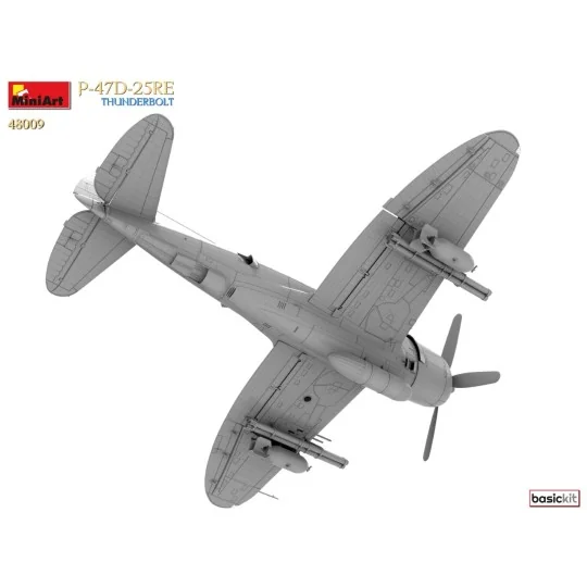 Maquette P-47D-25RE Thunderbolt Basic Kit 1/48 MiniArt 48009 - MIN-... MIN-48009-Maquette P-47D-25RE Thunderbolt Basic Kit 1/48 MiniArt 48009