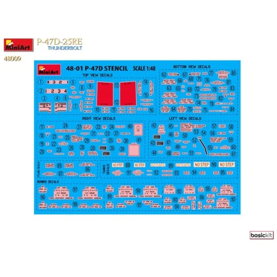 MiniArt P-47D-25RE Thunderbolt Basic Kit Plastic Model 1/48 - MIN-4... MIN-48009-MiniArt P-47D-25RE Thunderbolt Basic Kit Plastic Model 1/48