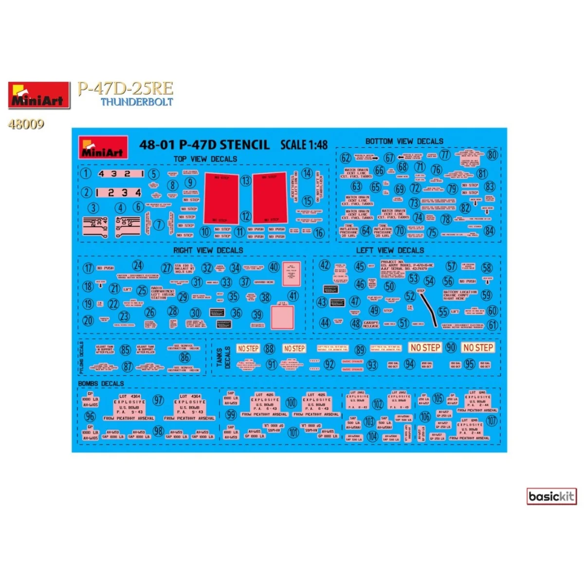 MiniArt P-47D-25RE Thunderbolt Basic Kit Plastic Model 1/48 - MIN-4... MiniArt P-47D-25RE Thunderbolt Basic Kit Plastic Model 1/48 - MIN-4...