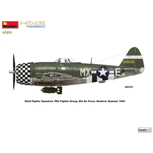 Maquette P-47D-25RE Thunderbolt Basic Kit 1/48 MiniArt 48009 - MIN-... MIN-48009-Maquette P-47D-25RE Thunderbolt Basic Kit 1/48 MiniArt 48009