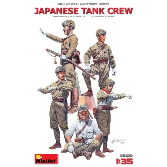 MIN-35128-Figurines équipage de char japonais 1/35 - MiniArt 35128