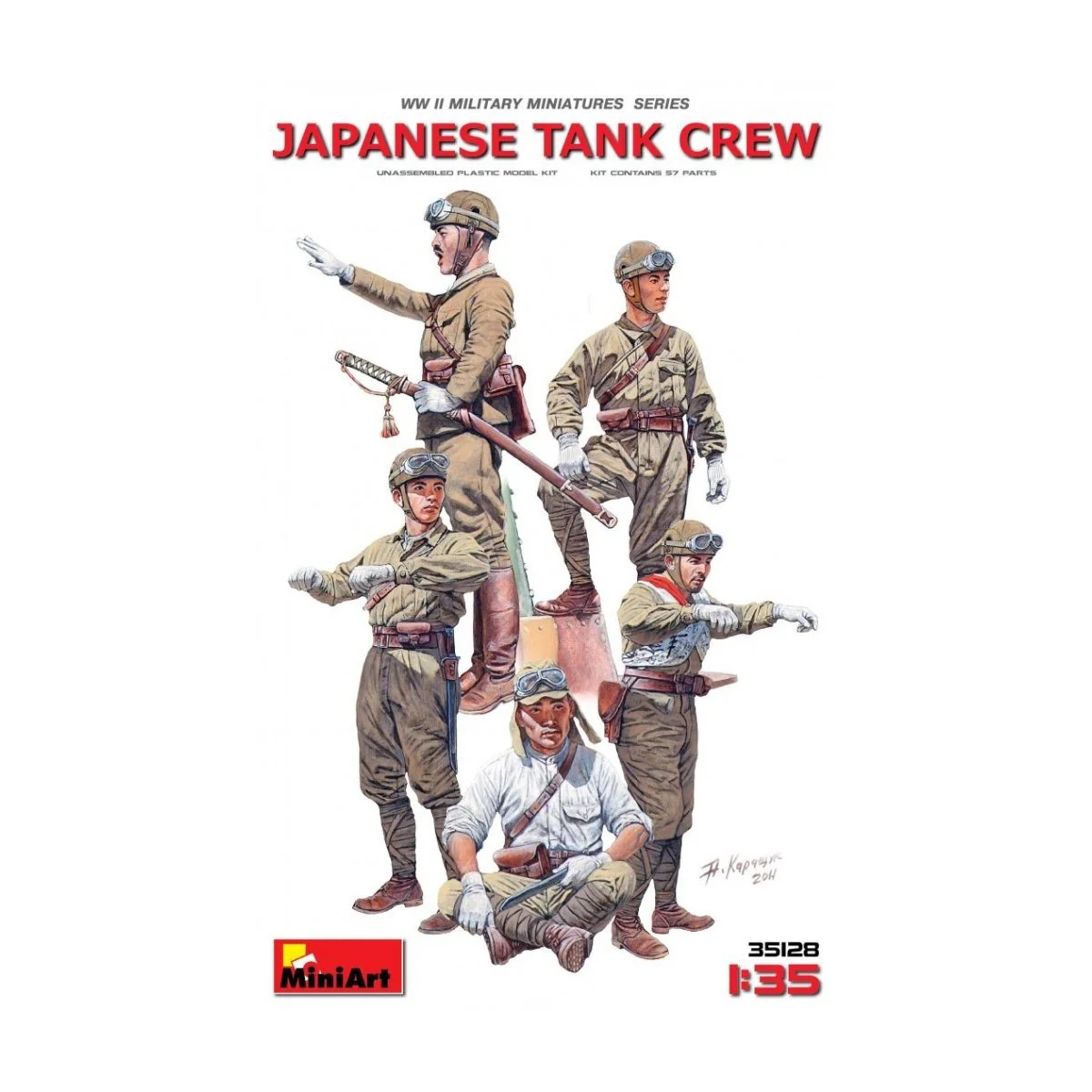 Figurines équipage de char japonais 1/35 - MiniArt 35128 - MIN-35128